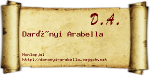 Darányi Arabella névjegykártya